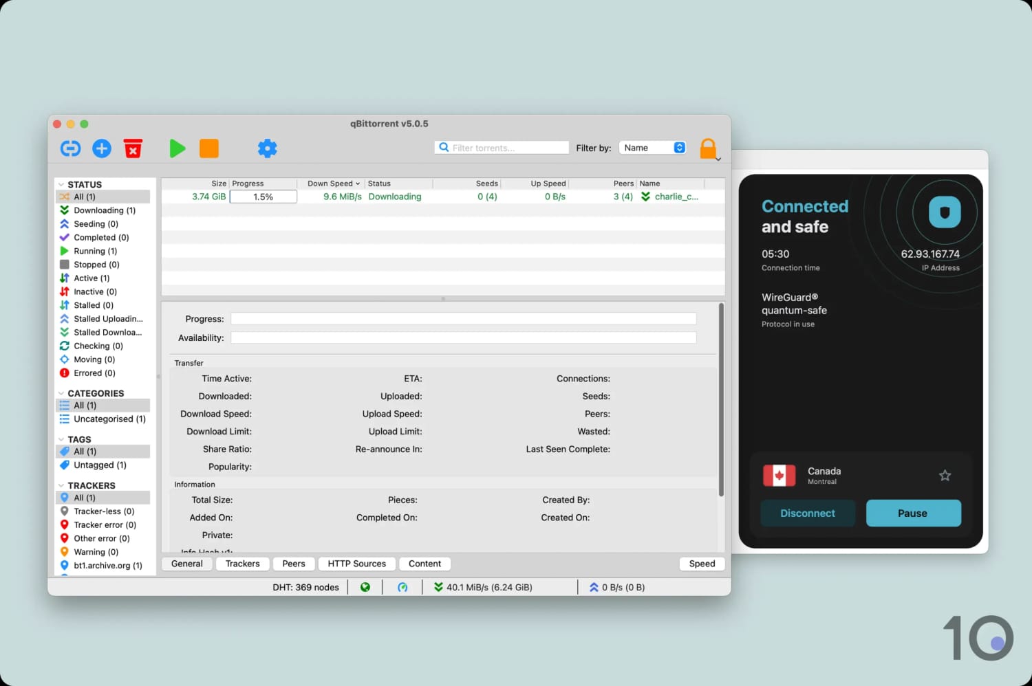Surfshark torrenting speed test