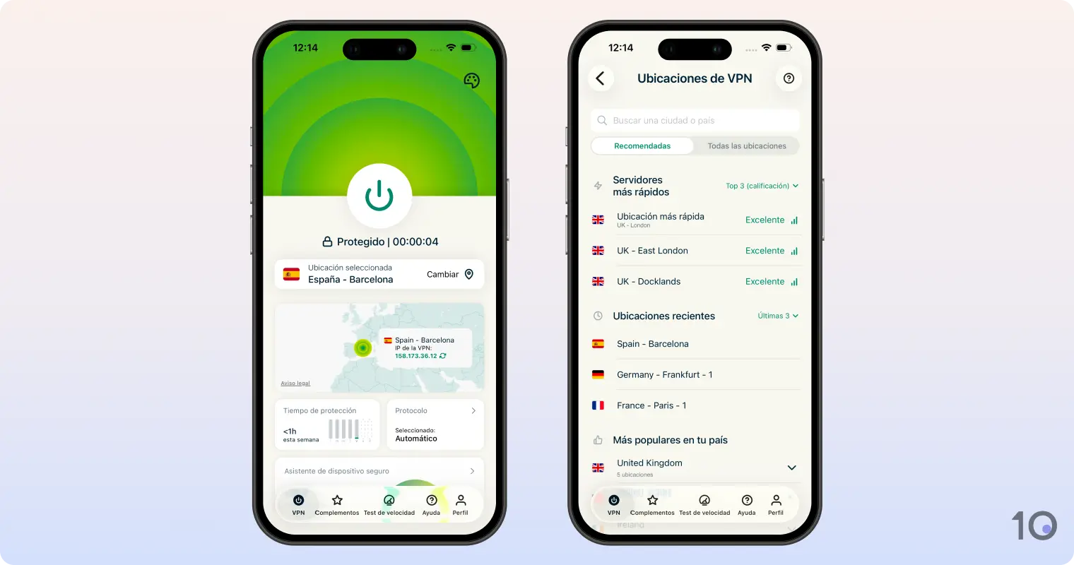 Aplicación ExpressVPN