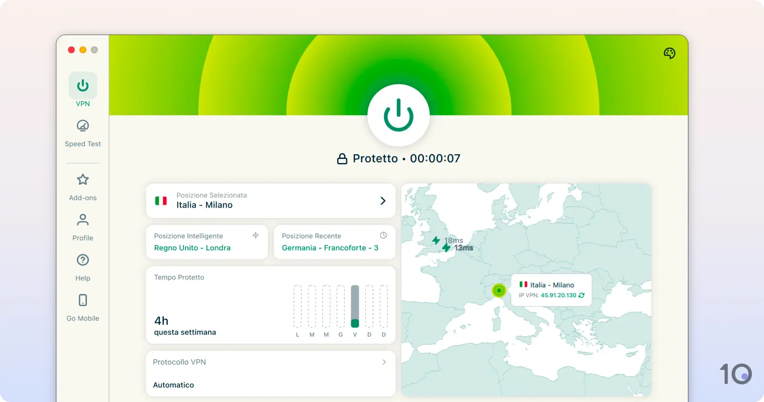 L'applicazione macOS di ExpressVPN