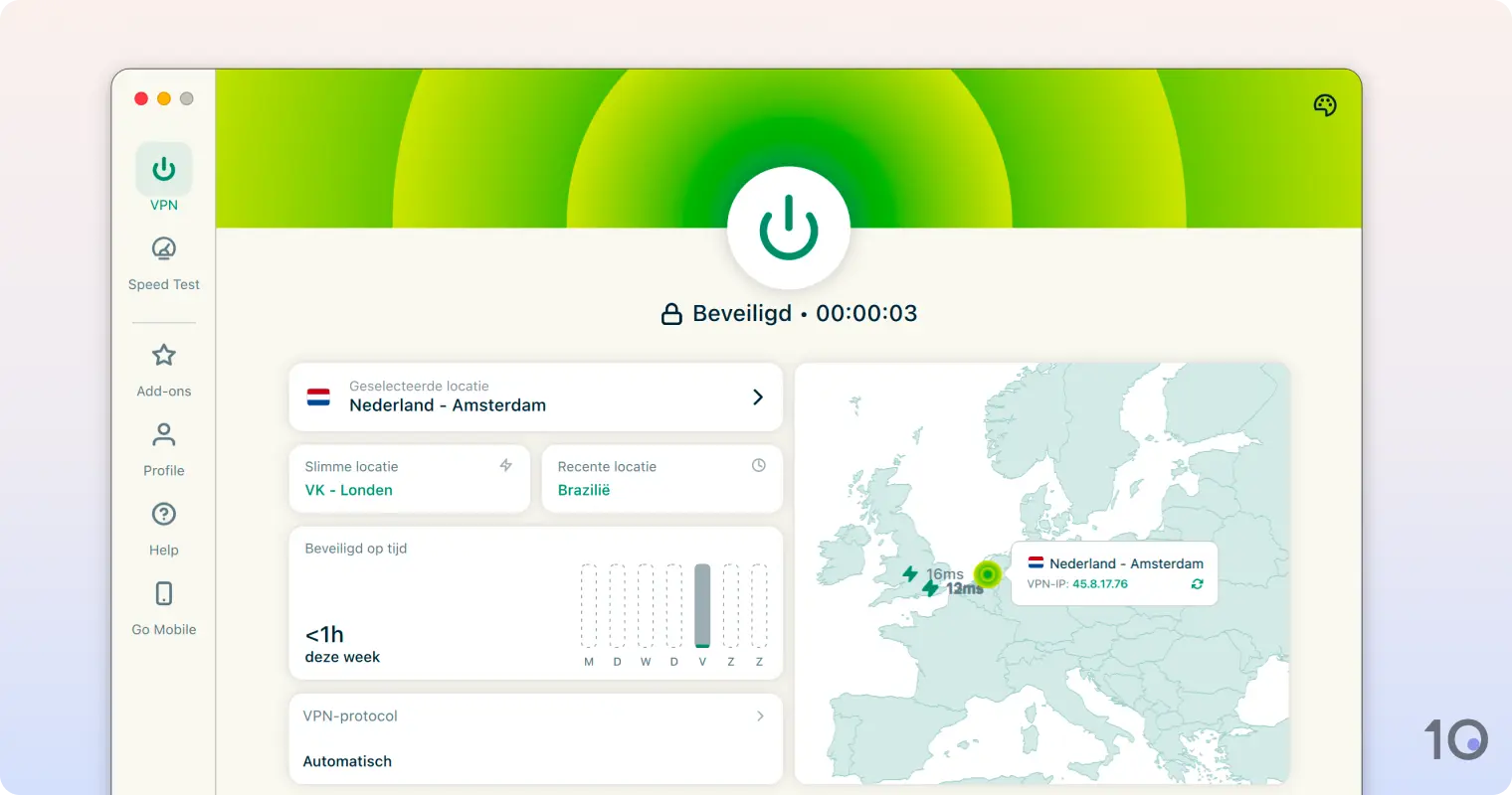 ExpressVPN's VPN-app voor macOS