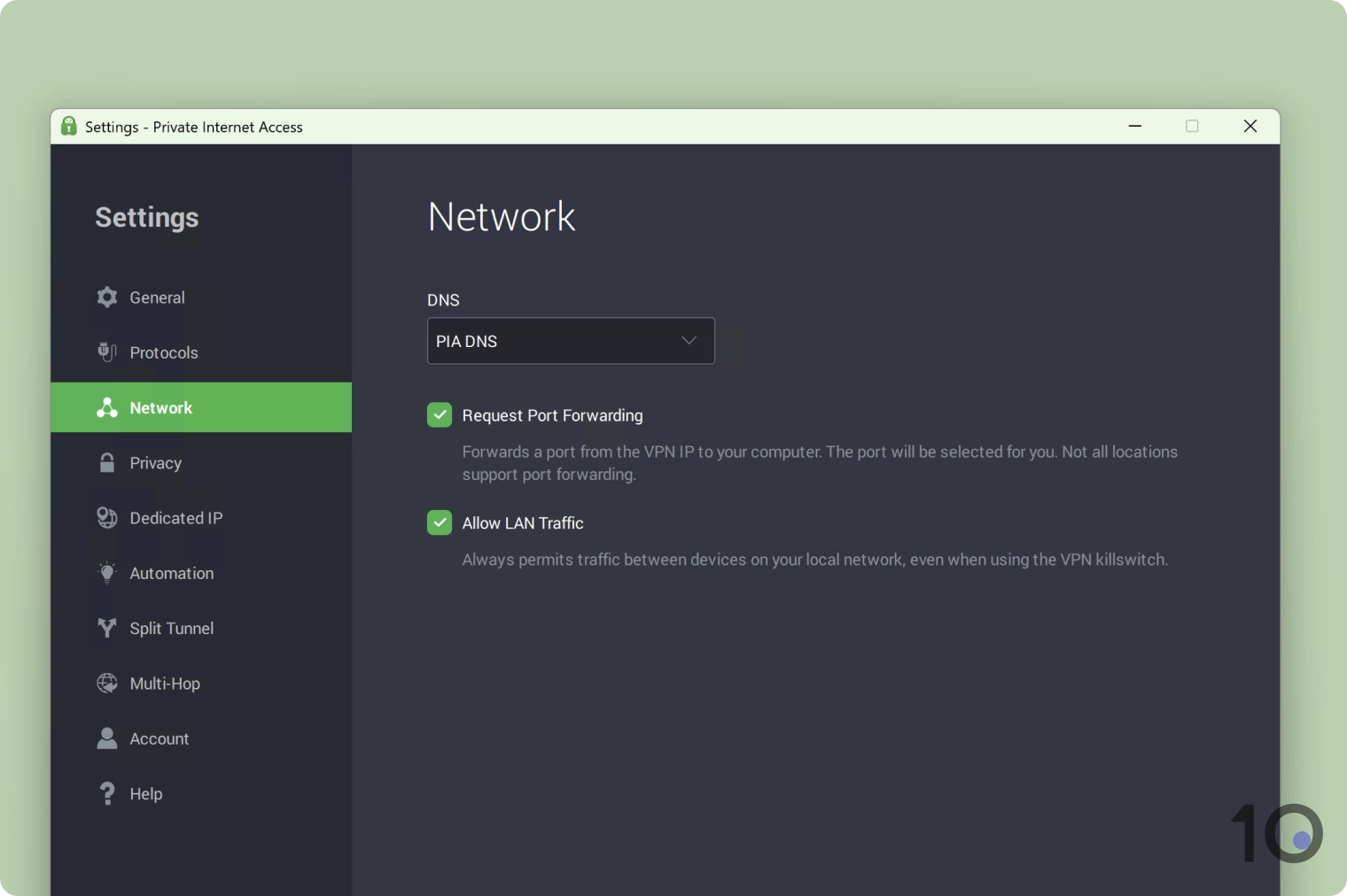 PIA Windows Port Forwarding