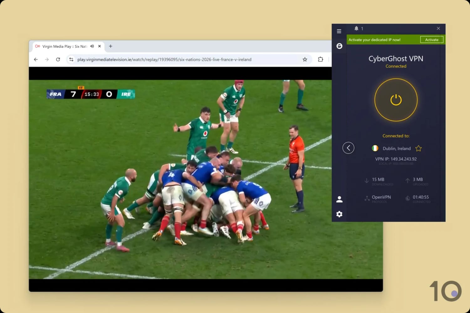 CyberGhost Six Nations Virgin Media