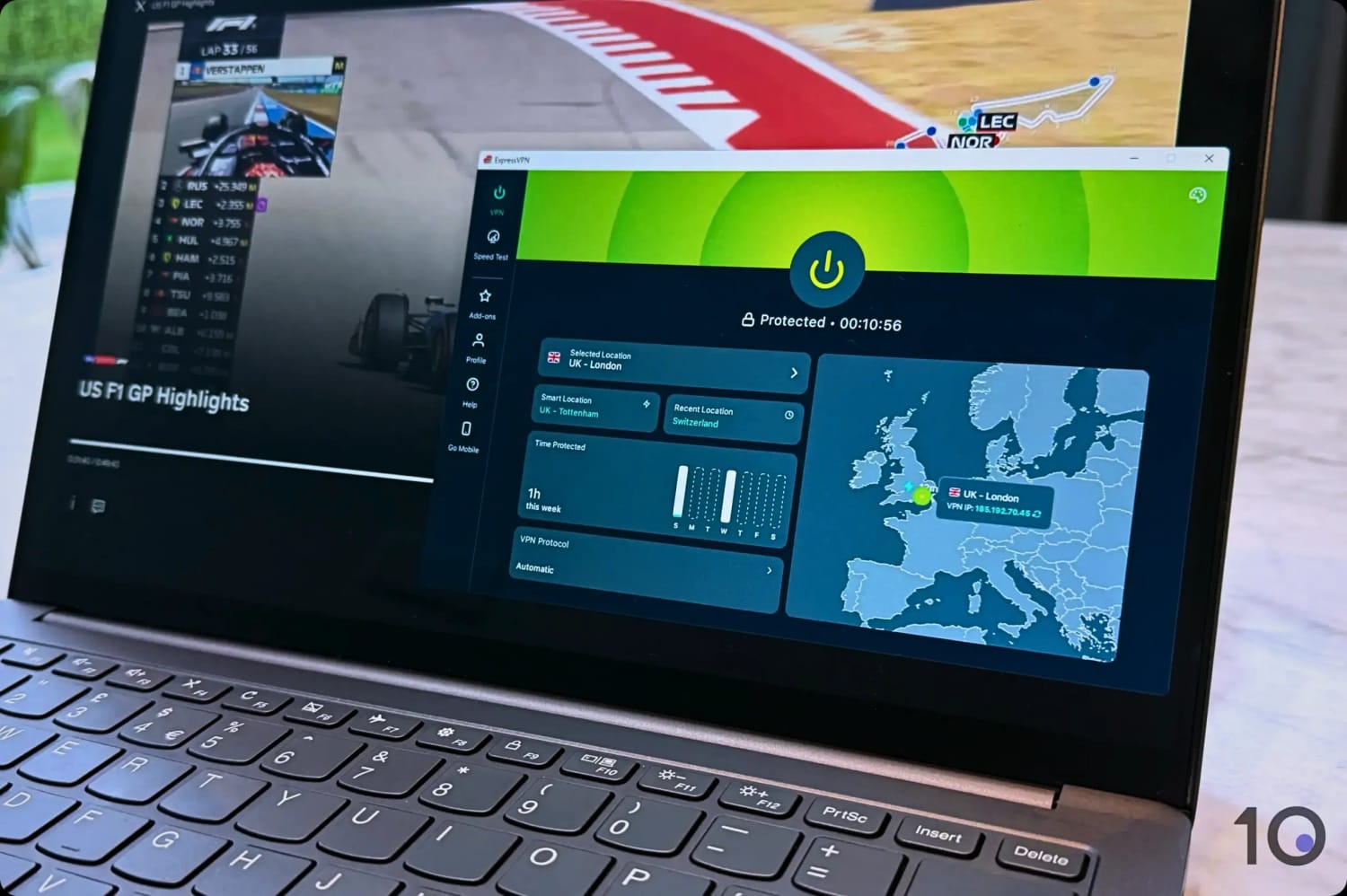 Streaming Sky Sports F1 with ExpressVPN
