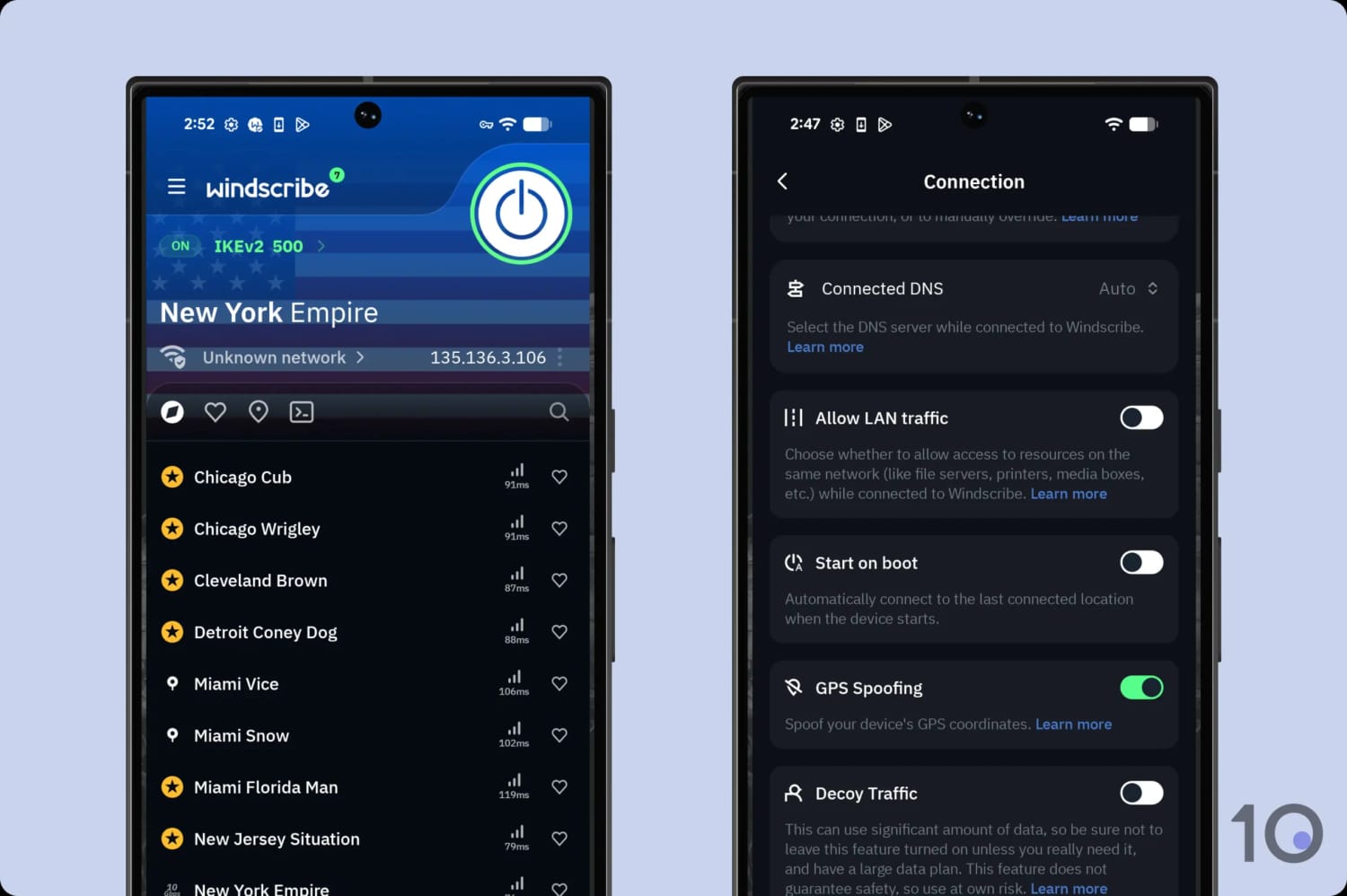 Windscribe GPS spoofer tool
