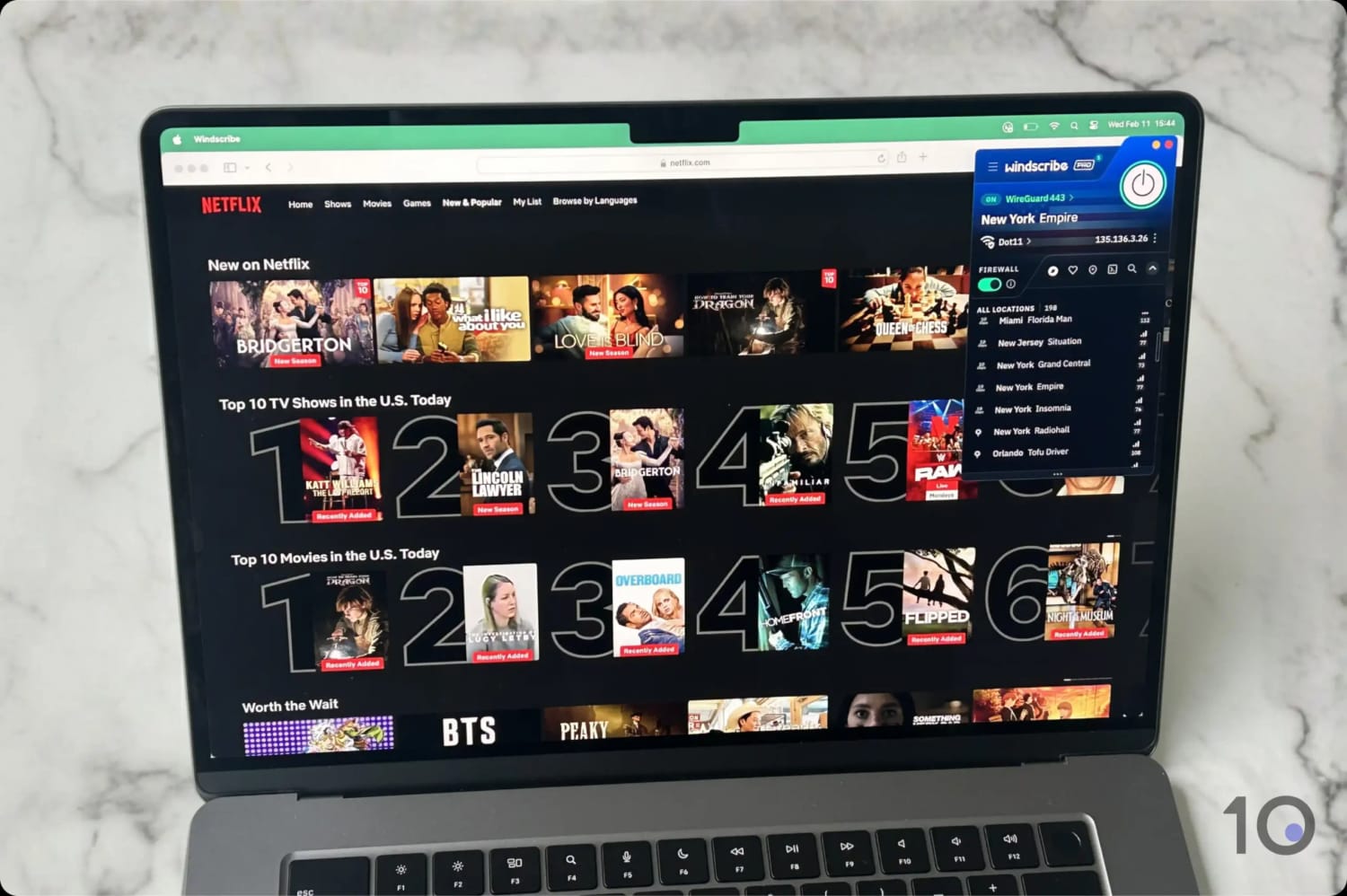 Windscribe Netflix US Mac