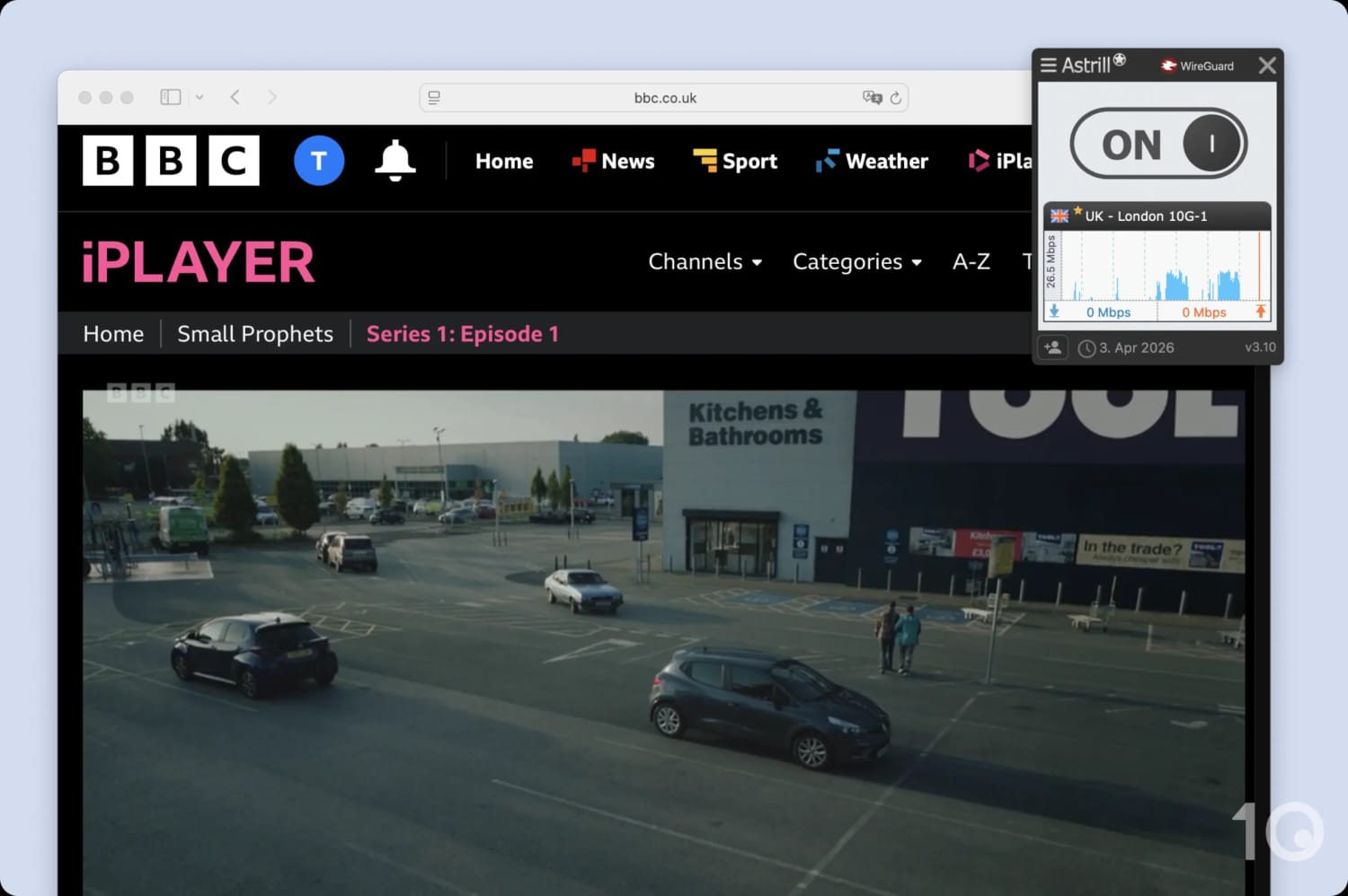 Unblocking BBC iPlayer with Astrill