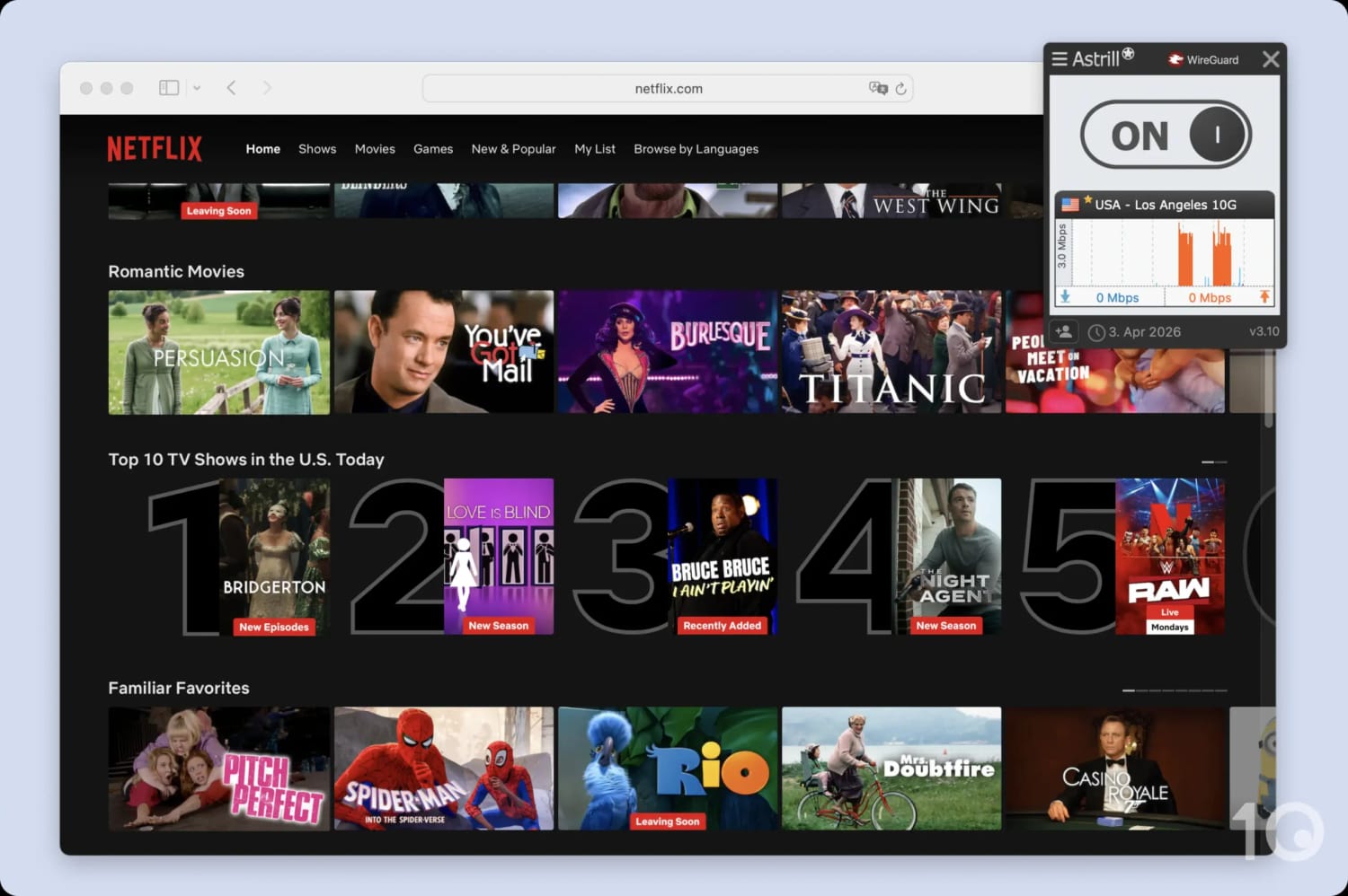 Unblocking US Netflix with Astrill