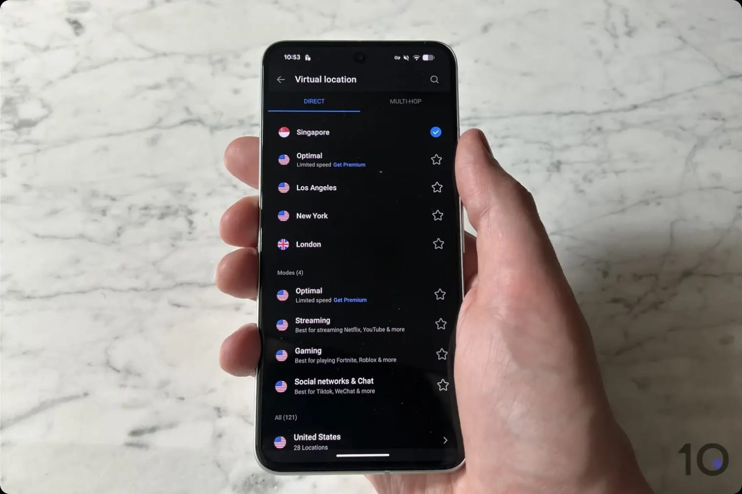 Getting a free Singaporean IP address with Hotspot Shield.