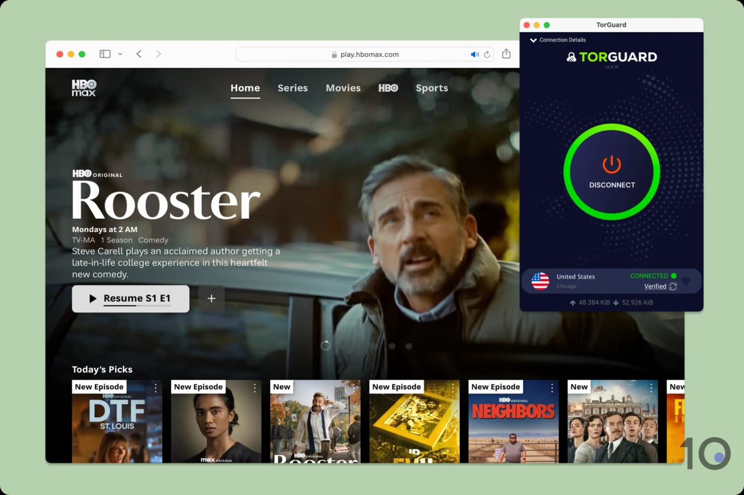 TorGuard unblocking HBO Max.