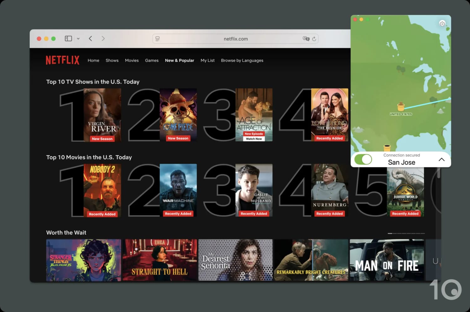 Unblocking US Netflix with TunnelBear.