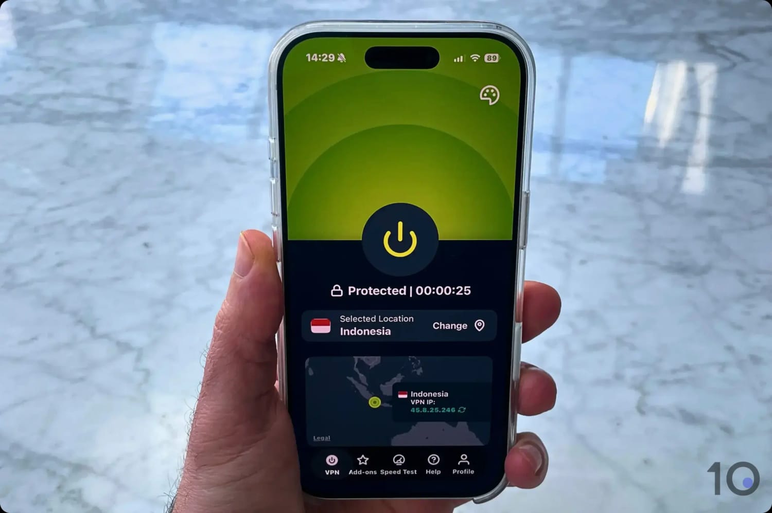 ExpressVPN's servers in Indonesia connected almost instantly.