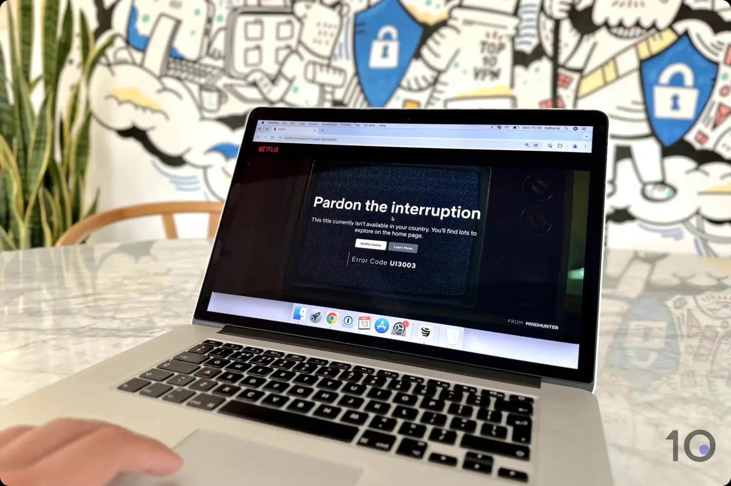 Messaggio di errore usando una VPN che non funziona con Netflix.