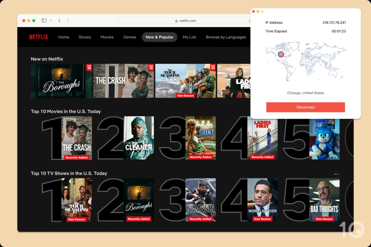 StrongVPN unblocking US Netflix.