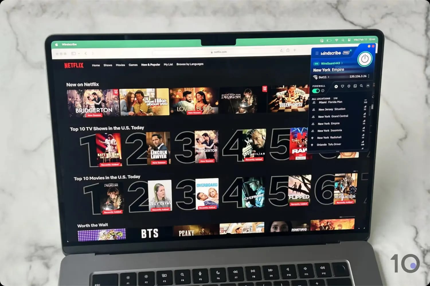 Abbiamo sbloccato i contenuti di Netflix statunitensi usando Windscribe.