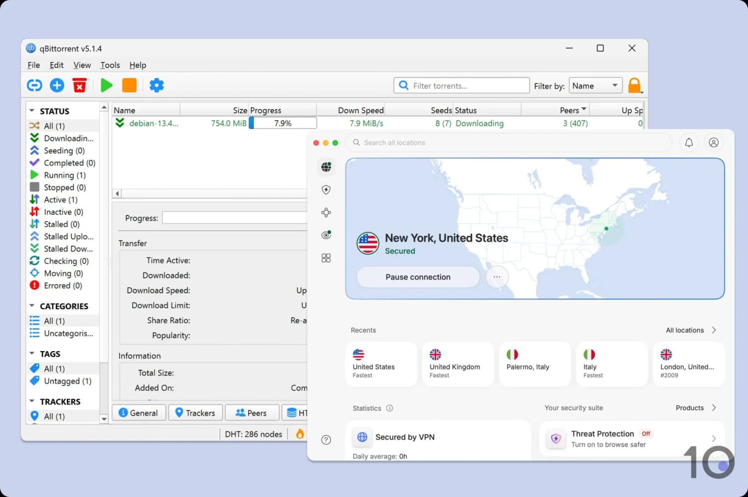 NordVPN is a solid choice for torrenting.