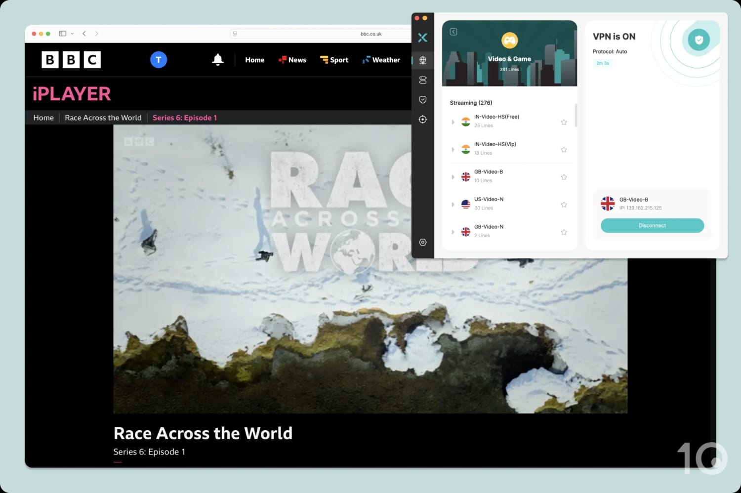 Streaming BBC iPlayer with X-VPN.
