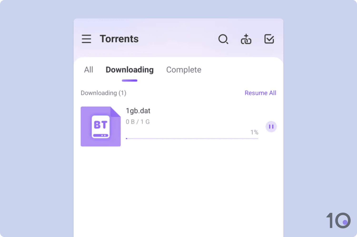 A screenshot of a torrent client on Android showing a file failing to load.