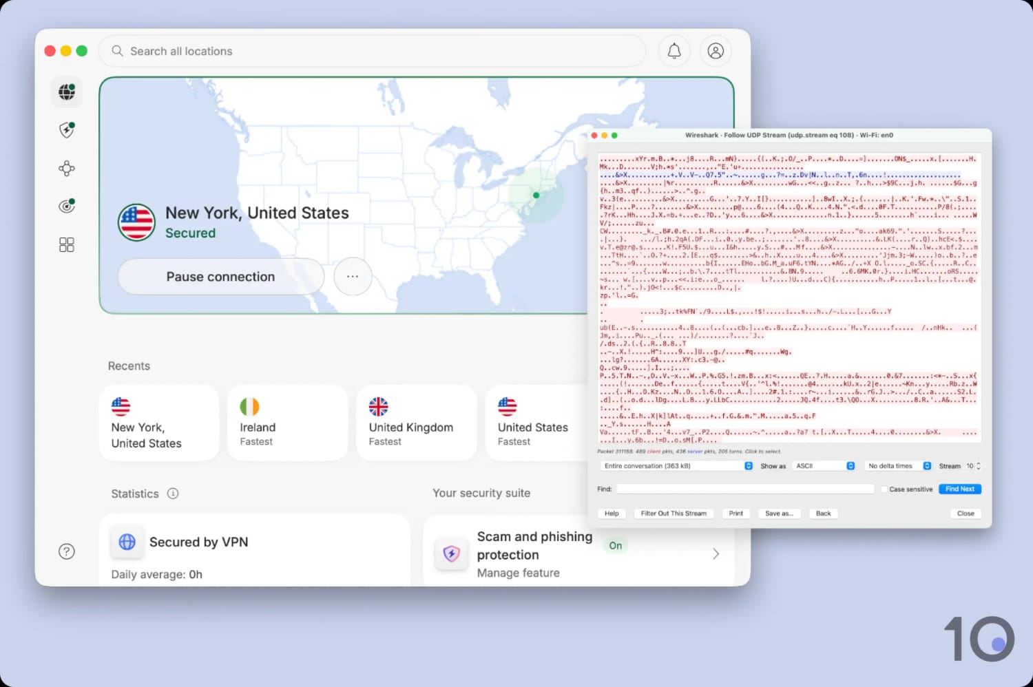 NordVPN Encryption Test Results using Wireshark