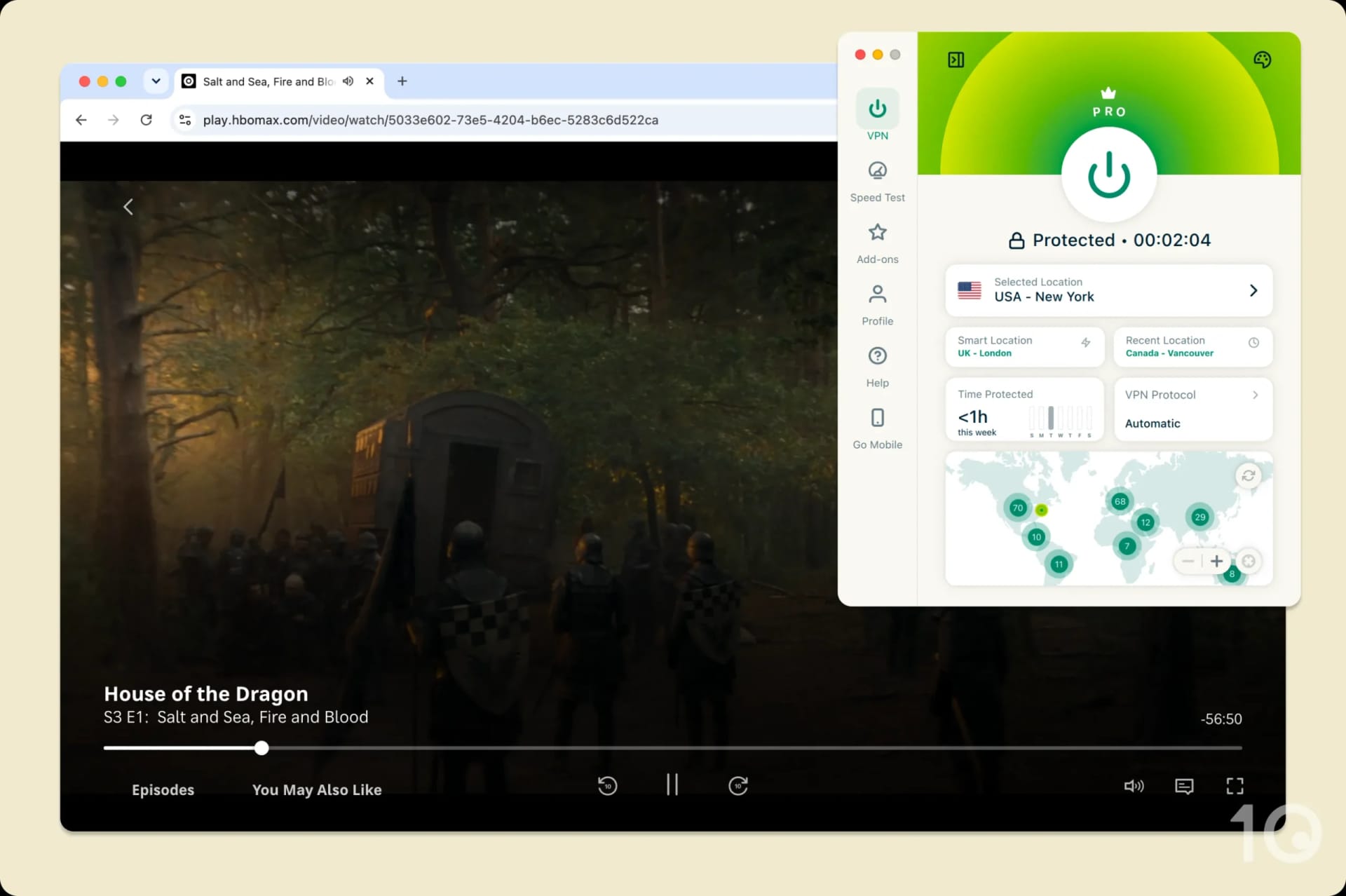Streaming HBO Max with ExpressVPN.