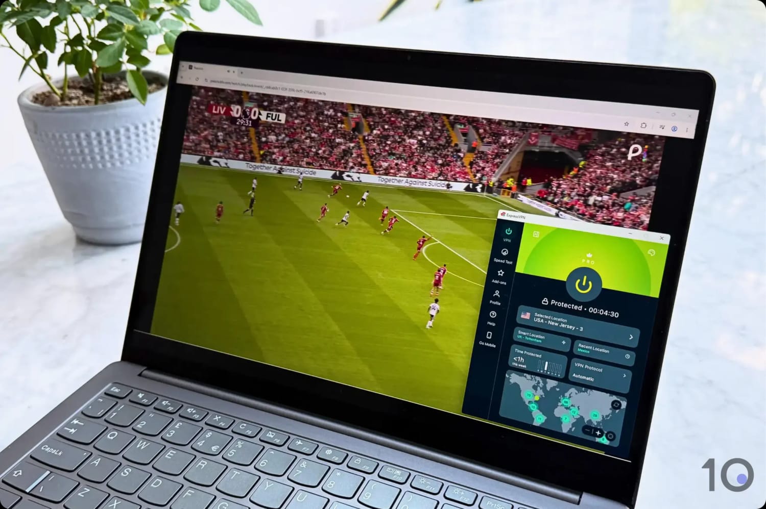 Watching the Premier League on Peacock with ExpressVPN.