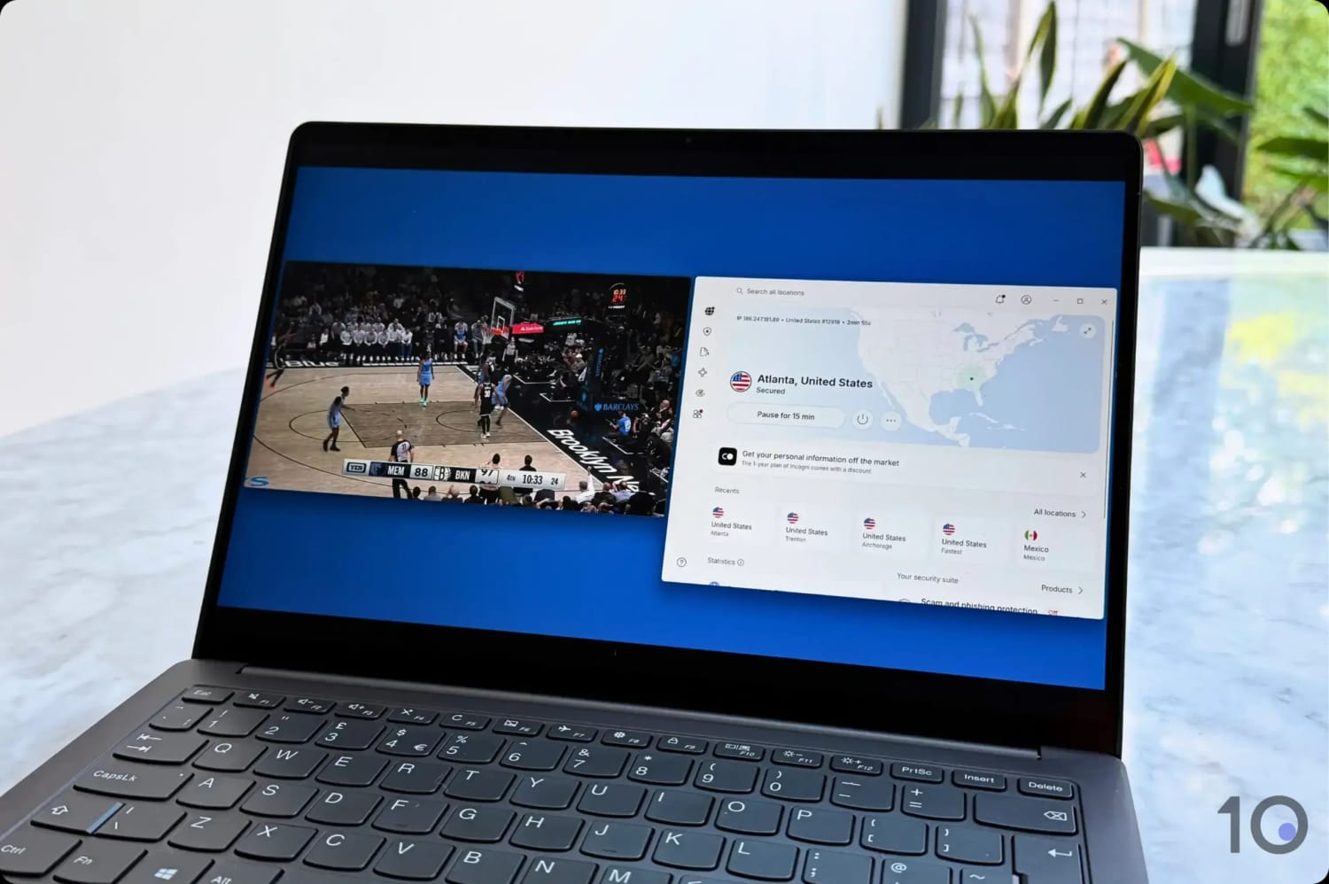 Streaming NBA League Pass with NordVPN.