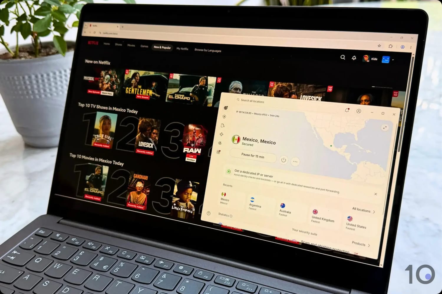 Streaming Netflix Mexico with NordVPN.