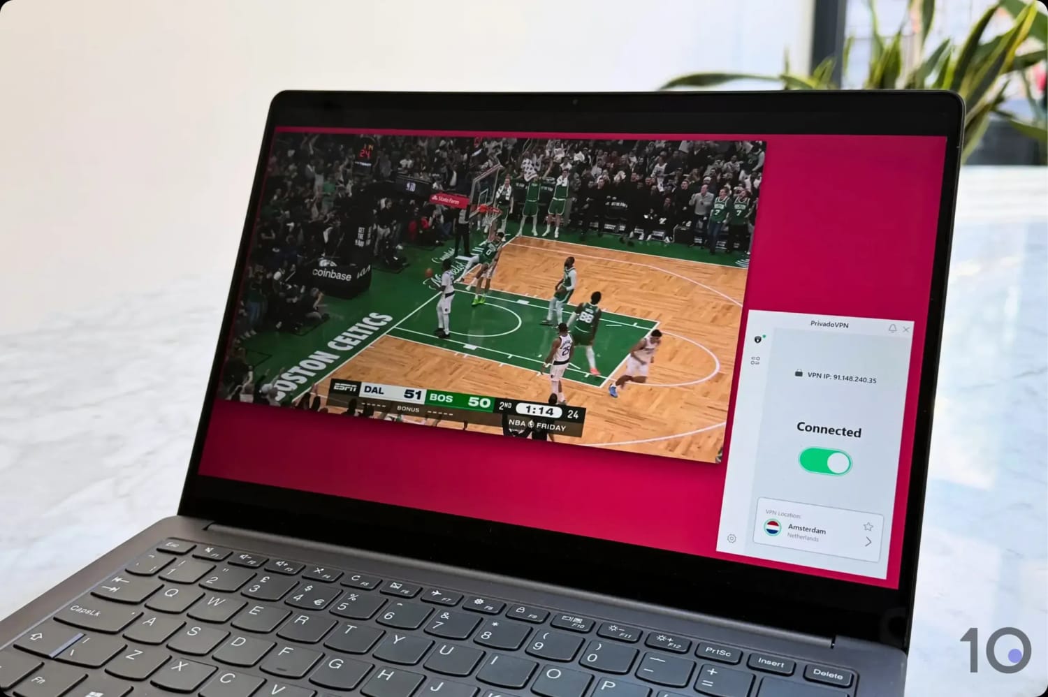 Streaming NBA League Pass with PrivadoVPN.