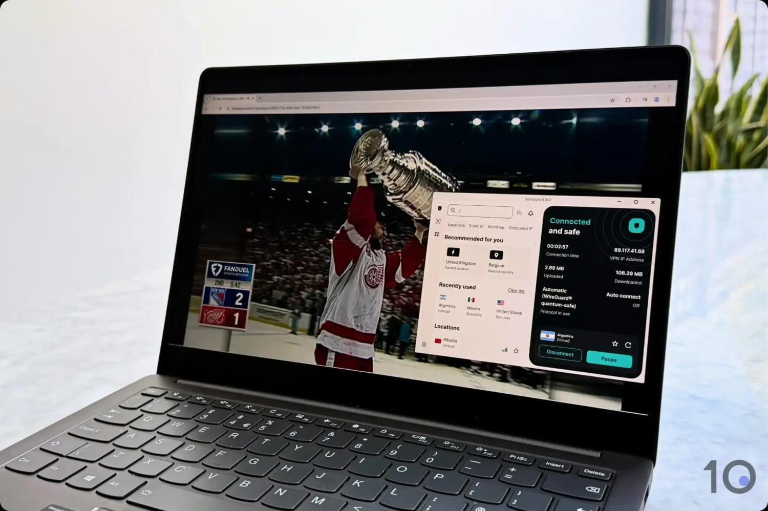 Streaming the NHL on Disney+ Argentina with Surfshark.