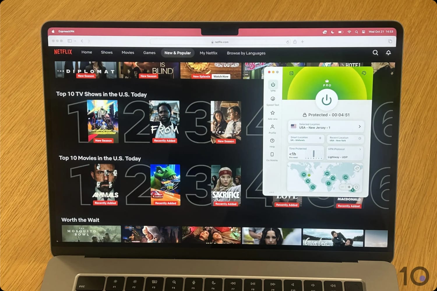 Unblocking US Netflix with ExpressVPN.