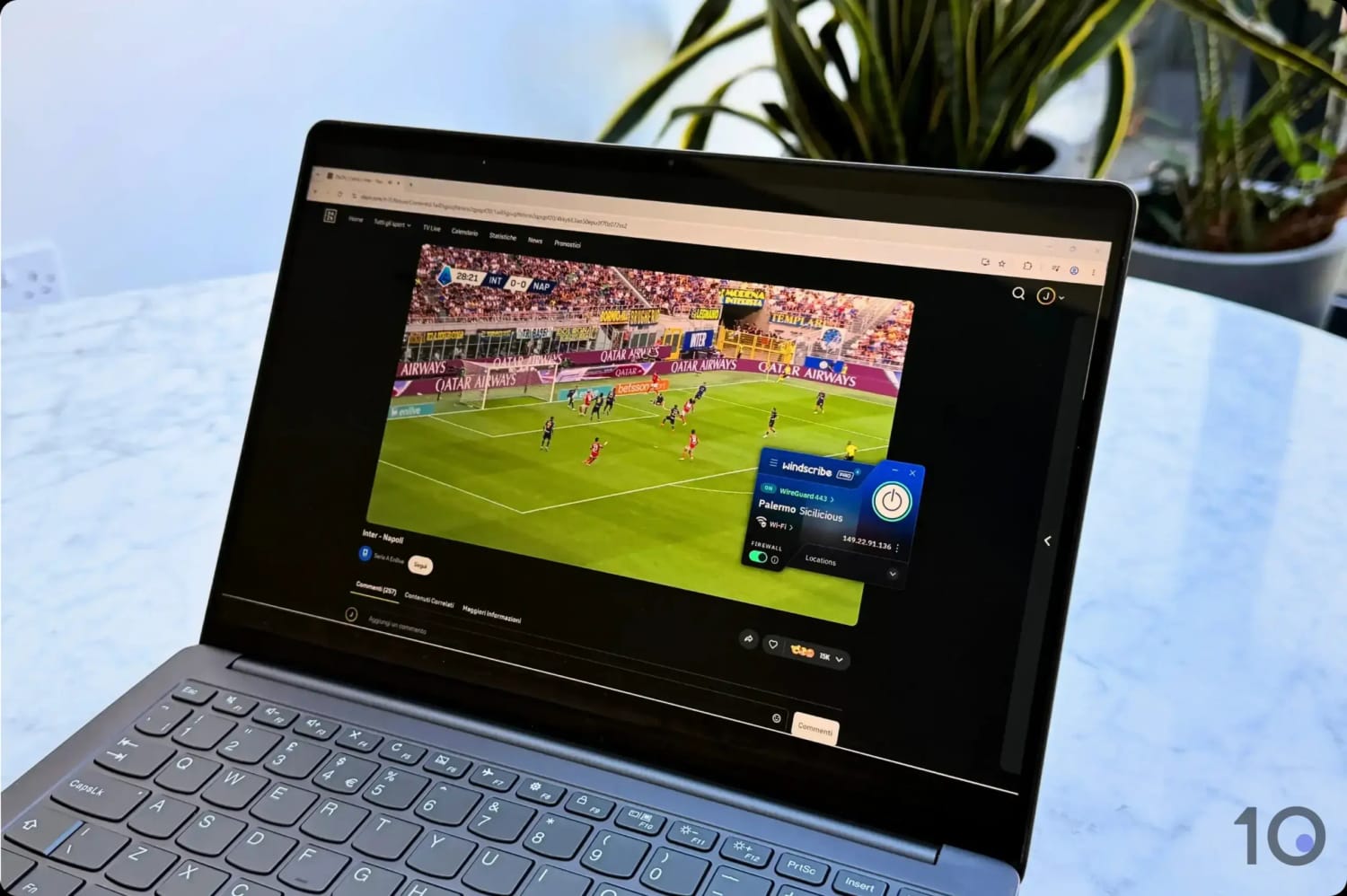 Streaming Serie A on DAZN Italy with Windscribe.