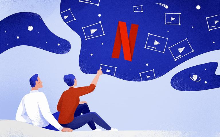 postać używa VPN-u do Netflixa