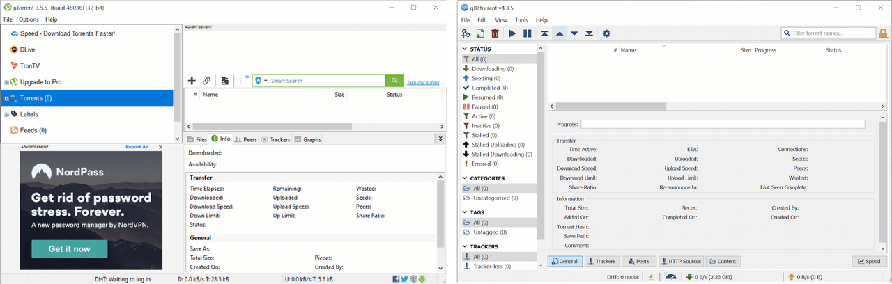 uTorrent y qBittorrent