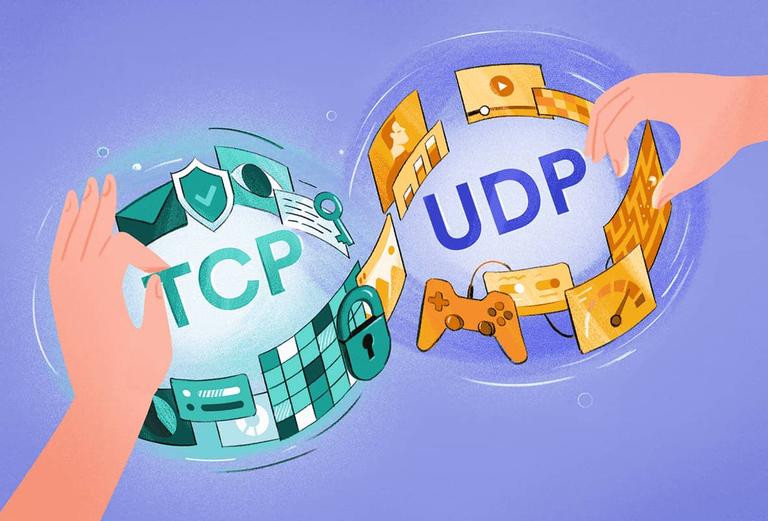 The differences between UDP and TCP