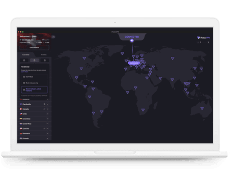 Schermafbeelding van de desktop-app van Proton VPN