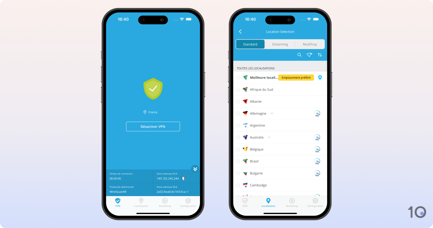 L'application Hide.me pour iOS