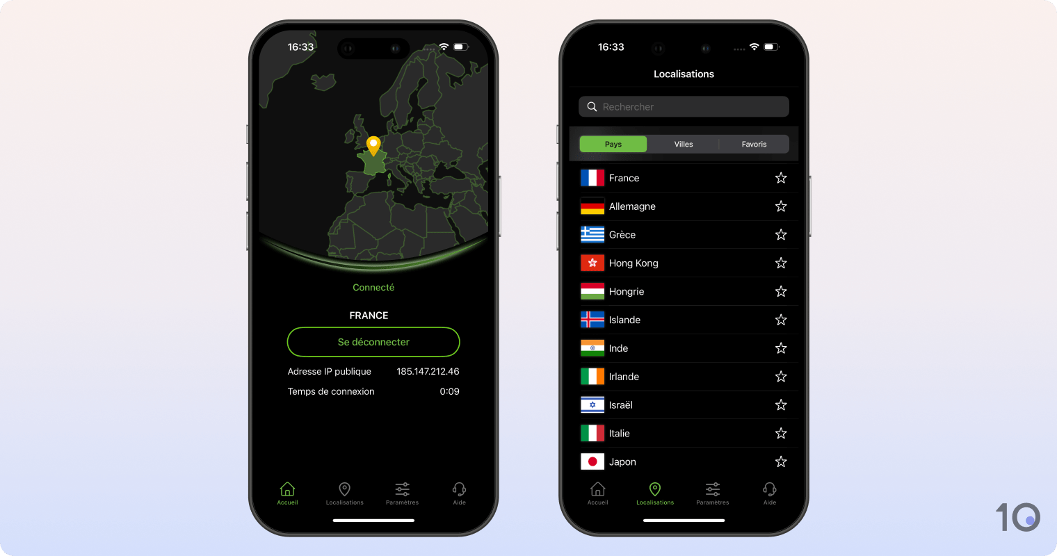 L'application IPVanish pour iOS