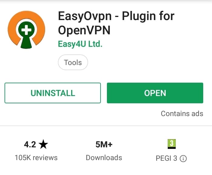 EasyOvpn Play Store screenshot