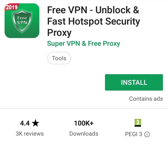 Free VPN - Unblock Play Store screenshot