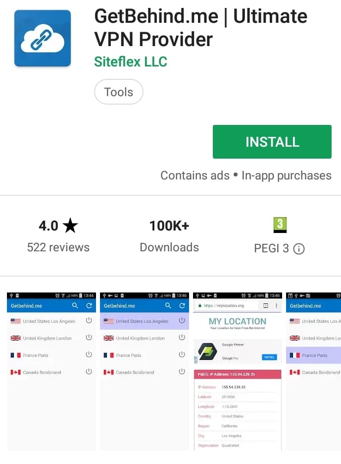 GetBehind.me Play Store screenshot