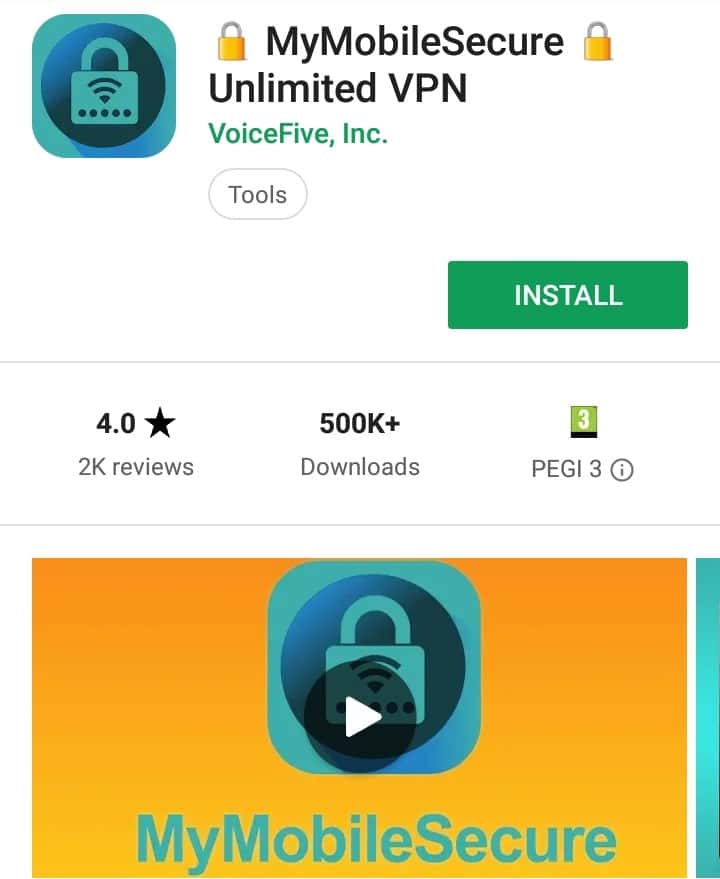 MyMobileSecure Play Store screenshot