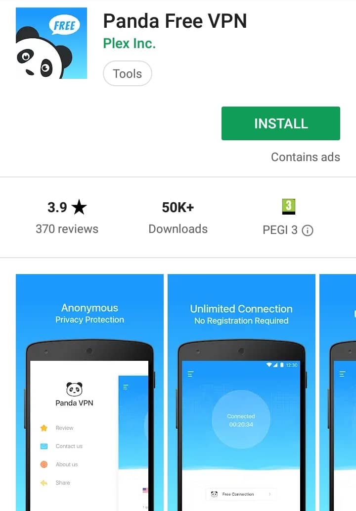 Flash VPN Play Store screenshot