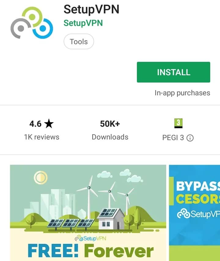 Flash VPN Play Store screenshot