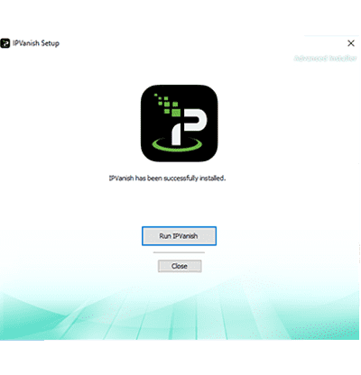 Screenshot of the completed IPVanish download