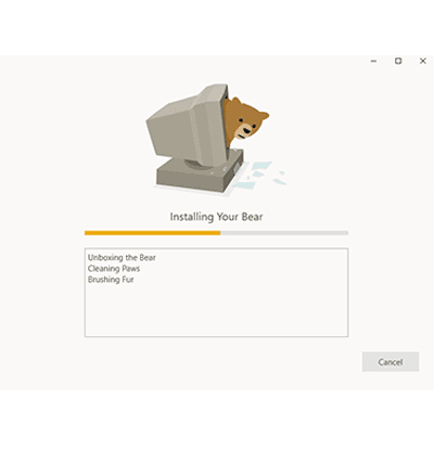 Pantalla de instalación de TunnelBear