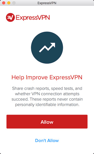 ExpressVPN Mac permissions screen