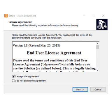 what is avast secureline vpn end user agreement