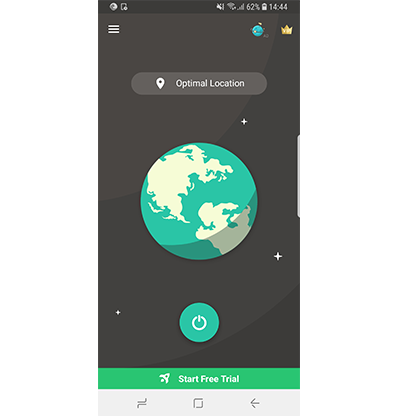 Screenshot of VPN Proxy Master's main screen on mobile