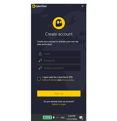 CyberGhost login in our CyberGhost VPN review