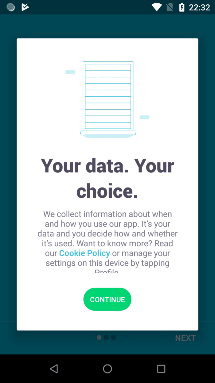 Data policy - your data, your choice