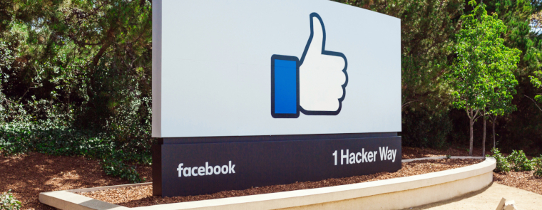 Facebook HQ sign - 1 Hacker Way